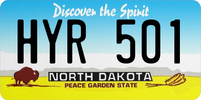 ND license plate HYR501