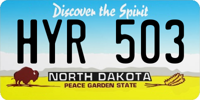 ND license plate HYR503