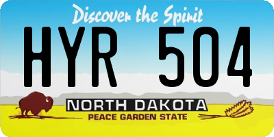 ND license plate HYR504