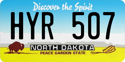 ND license plate HYR507
