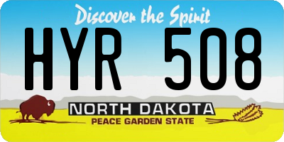 ND license plate HYR508