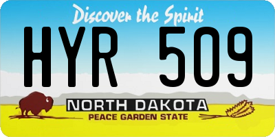 ND license plate HYR509