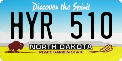 ND license plate HYR510