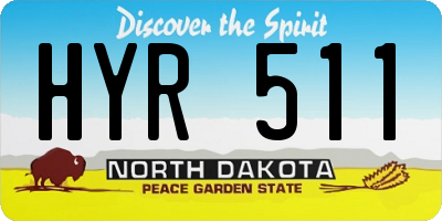 ND license plate HYR511