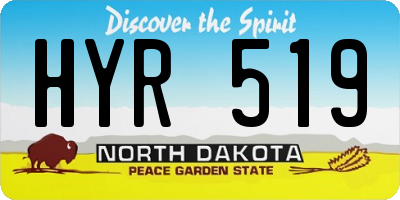 ND license plate HYR519