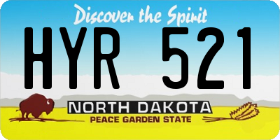 ND license plate HYR521