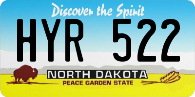 ND license plate HYR522