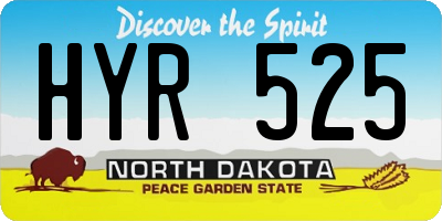 ND license plate HYR525