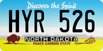 ND license plate HYR526