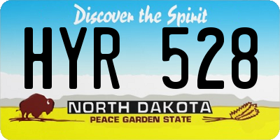 ND license plate HYR528