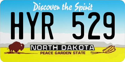 ND license plate HYR529