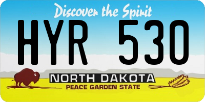 ND license plate HYR530