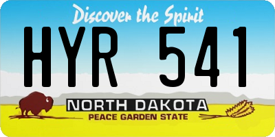 ND license plate HYR541