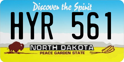 ND license plate HYR561