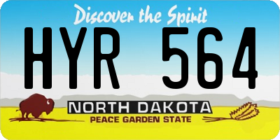 ND license plate HYR564