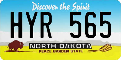 ND license plate HYR565