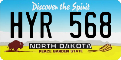ND license plate HYR568