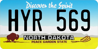 ND license plate HYR569