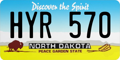 ND license plate HYR570