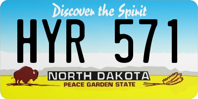 ND license plate HYR571