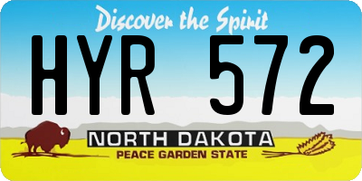 ND license plate HYR572
