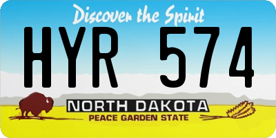 ND license plate HYR574