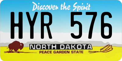 ND license plate HYR576