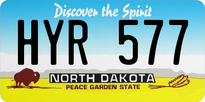 ND license plate HYR577