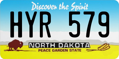 ND license plate HYR579