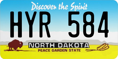ND license plate HYR584