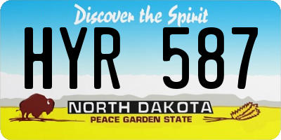 ND license plate HYR587