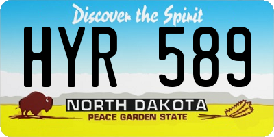 ND license plate HYR589