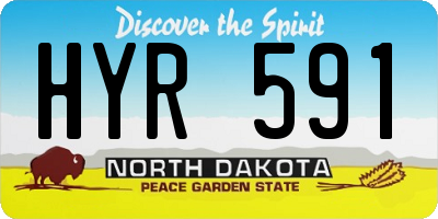 ND license plate HYR591