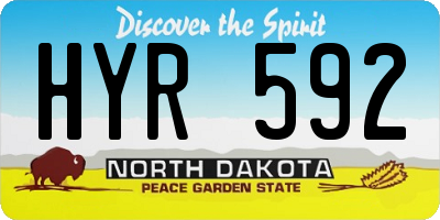 ND license plate HYR592
