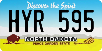 ND license plate HYR595