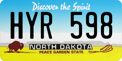 ND license plate HYR598