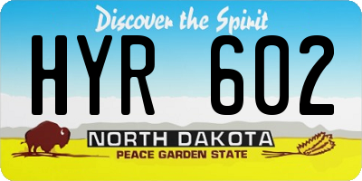 ND license plate HYR602