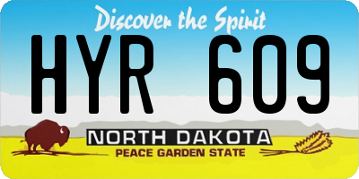 ND license plate HYR609