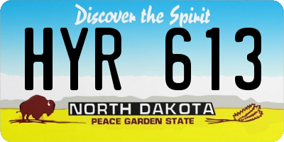 ND license plate HYR613