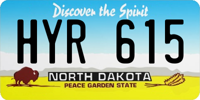 ND license plate HYR615