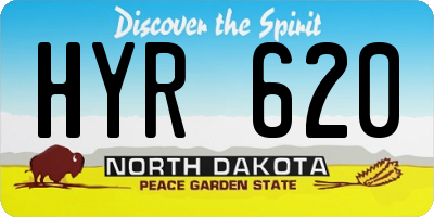 ND license plate HYR620