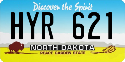 ND license plate HYR621