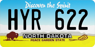 ND license plate HYR622