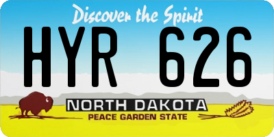ND license plate HYR626