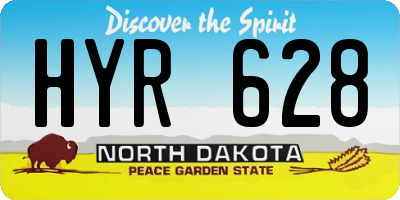 ND license plate HYR628