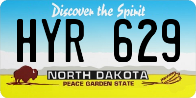 ND license plate HYR629