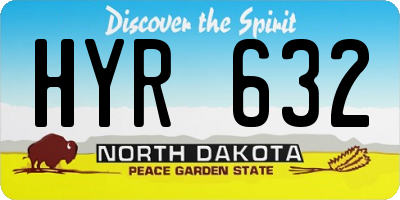 ND license plate HYR632