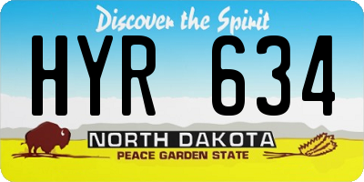 ND license plate HYR634