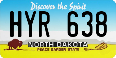 ND license plate HYR638