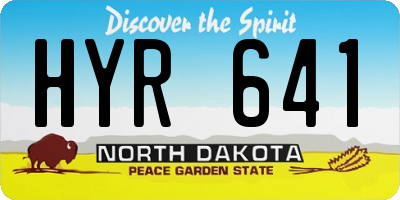 ND license plate HYR641